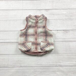 Max Studio Kids Toddler Vest Sherpa Plaid Zip-Up Fleece Lined Outerwear 3T